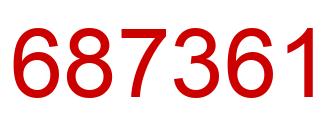 Number 687361 red image