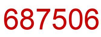 Number 687506 red image