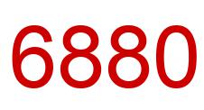 Number 6880 red image