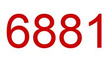 Number 6881 red image