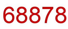 Number 68878 red image