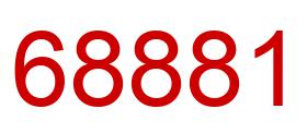 Number 68881 red image