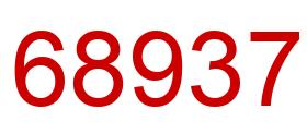 Number 68937 red image
