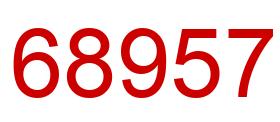 Number 68957 red image