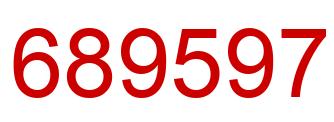Número 689597 imagen rojo