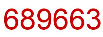 Number 689663 red image