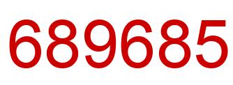 Number 689685 red image
