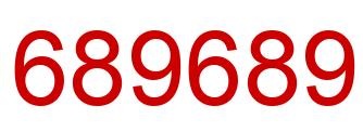 Number 689689 red image