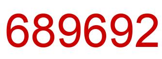 Number 689692 red image
