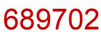 Number 689702 red image