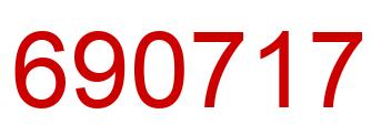 Número 690717 imagen rojo