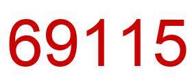 Number 69115 red image