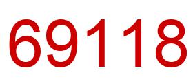 Number 69118 red image