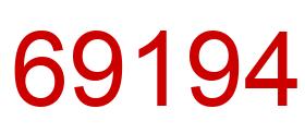 Número 69194 imagen rojo