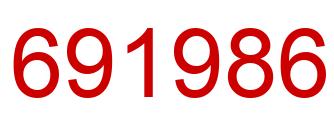 Number 691986 red image