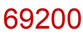 Number 69200 red image