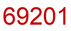 Number 69201 red image