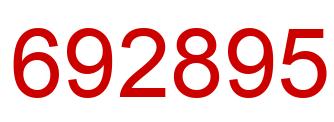 Número 692895 imagen rojo