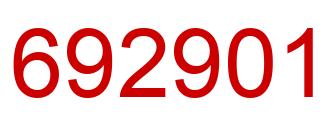 Número 692901 imagen rojo