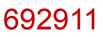 Number 692911 red image