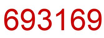 Number 693169 red image