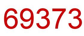 Number 69373 red image