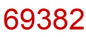 Number 69382 red image