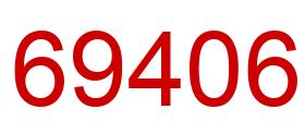 Number 69406 red image