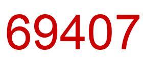 Number 69407 red image