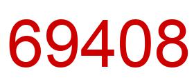 Number 69408 red image
