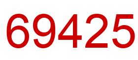 Número 69425 imagen rojo