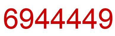 Número 6944449 imagen rojo