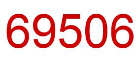 Number 69506 red image