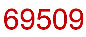 Number 69509 red image