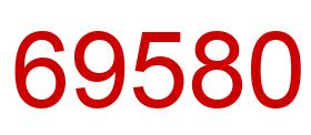 Number 69580 red image