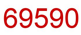 Number 69590 red image