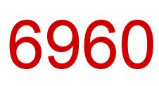 Number 6960 red image