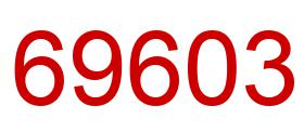 Number 69603 red image