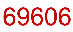 Number 69606 red image