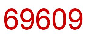 Number 69609 red image
