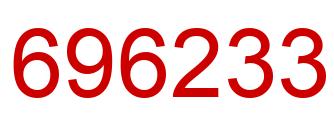 Number 696233 red image