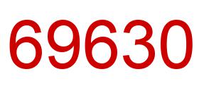Number 69630 red image
