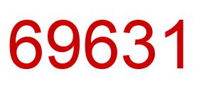 Number 69631 red image