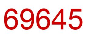 Number 69645 red image