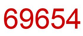 Number 69654 red image