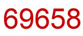 Number 69658 red image