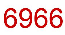 Number 6966 red image