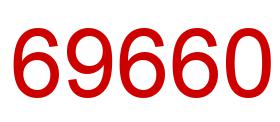 Number 69660 red image