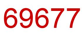 Number 69677 red image