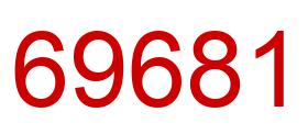 Number 69681 red image